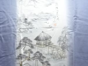 アンティーク　風景模様男物長襦袢